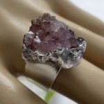 vintage 1960s jacob hull sterling amethyst ring