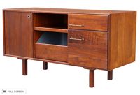 vintage 1960s jens risom walnut credenza