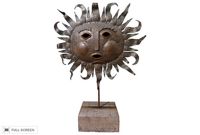 vintage 1970s copper sun sculpture