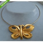 vintage 1975 butterfly choker necklace