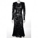 vintage 1980s lace mesh dress