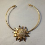 vintage 1980s ysl sunflower necklace