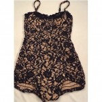 vintage alix of miami lace and rhinestone swimsuit