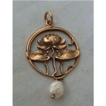 vintage art nouveau baroque pearl pendant