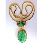 vintage chinese carved jade necklace