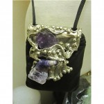 vintage copa leather silver amethyst handbag