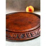 vintage early 19th century hand carved wooden bread board