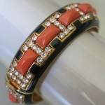 vintage enamel rhinestone bracelet