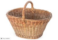 vintage french wicker farmers market basket