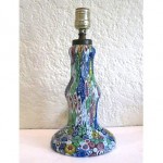 vintage italian millefiori glass lamp