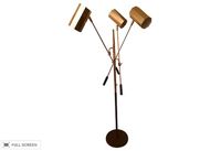 vintage mid-century brass floor lamp