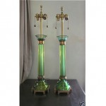 vintage mid-century marbro glass lamps