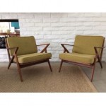 vintage mid-century poul jensen teak z chairs