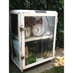 vintage mid-century shabby chic industrial metal cabinet