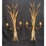 vintage mid-century wheat sconces