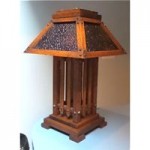 vintage mission arts & crafts table lamp