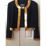 vintage moschino sequin trim jacket