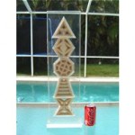 vintage nancy miller lucite paper puzzle sculpture