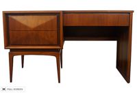 vintage restored walnut desk