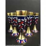 vintage set russian silver cloisonne enamel beakers