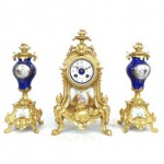 vintage sevres mantal clock set