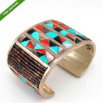 vintage zuni 1970s rick and linda laselute cuff bracelet