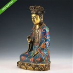 vintage copper buddha statue