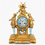 antique 1800s sevres porcelain mantel clock