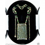 antique 18th century jade 18k sapphire diamond necklace