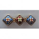 antique 1900s french bressans vermeil enamel brooch