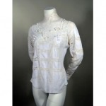 antique 1900s robin adair cotton and lace crochet blouse