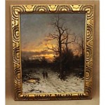 antique 19th centry b kreutzer oil painting