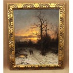 antique 19th century b. kreutzer oil painting