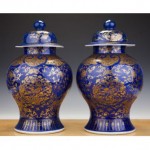 antique 19th century chinese dragon gilt vases