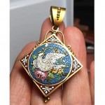 antique 19th century micro-mosaic pendant