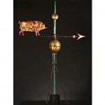 antique gilded piglet weather vane