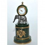 antique russian jade silver clock