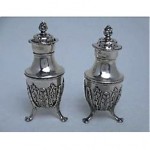 antique tiffany sterling salt and pepper shakers