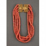 antique undyed natural coral necklace