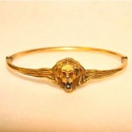 antique victorian gold filled lion bracelet