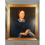 antique victorian oil portrait painting