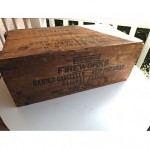 antique wood fireworks crate box