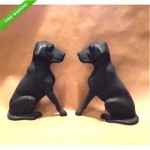 richard clancey cast iron labrador andirons