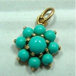 victorian turquoise cabachon pendant