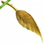 vintage 14k leaf brooch