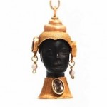 vintage 18k blackamoor pendant