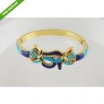 vintage 18k egyptian revival hieroglyphic turquoise lapis bracelet