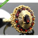 vintage 18k garnet ring