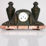 vintage 1920s bousquet french mental clock set