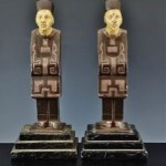 vintage 1920s chinese imperial metal bookends